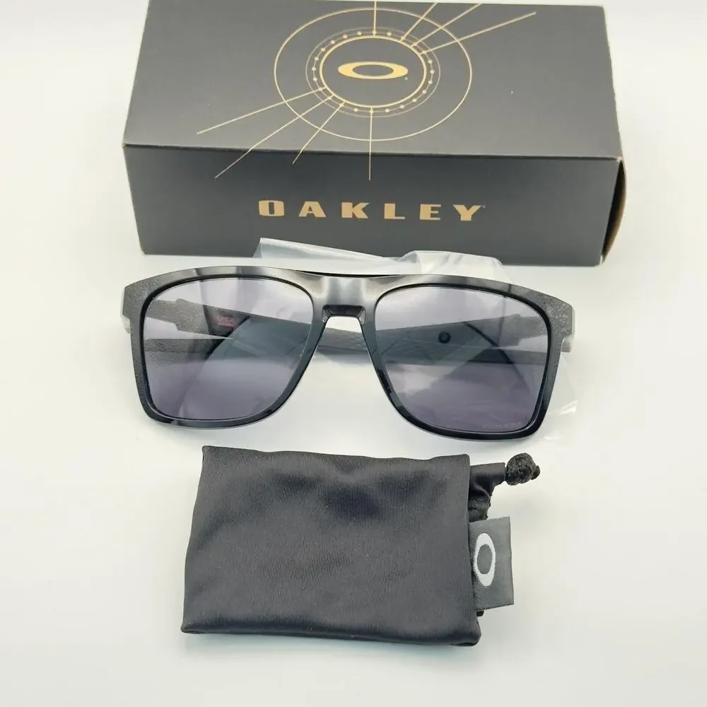 Oakley Sunglasses LEFFINGWELL OO9100-0157 Black Square Frame Prizm Grey Lens NEW